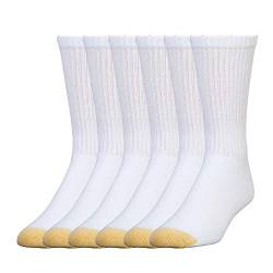 Gold Toe Herren 656s Cotton Crew Athletic Socken Multipair, Weiß (6 Paar), X-Large von Gold Toe