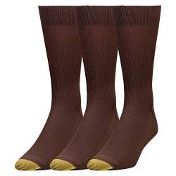 Gold Toe Herren Metropolitan Dress Socken 3 Paar, braun, L von Gold Toe