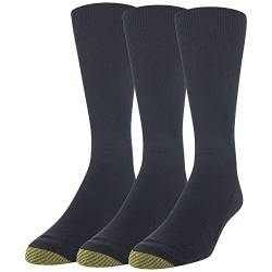 Gold Toe Herrensocken aus Baumwolle, feuchtigkeitsregulierend, Metropolitan, 3 Paar, Schwarz, 10-13 von Gold Toe