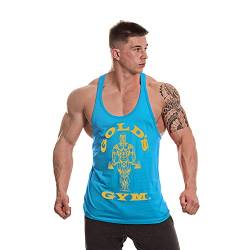 Gold's Gym Herren Muscle Joe Premium Stringer Weste, türkis/gelb, M von Gold's Gym