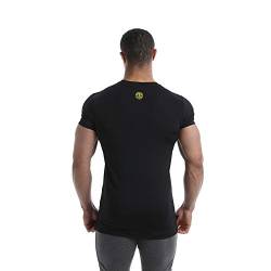 Golds Gym GGTS121 Mens Performance T-Shirt Large Chest Graphics - Schwarz - XX-Large von Gold's Gym