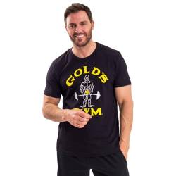 pan world brands limited Herren Ggcjts150 Gym T-Shirt, schwarz/Gold, XXL von Gold's Gym