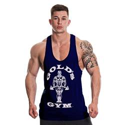 pan world brands limited Herren Gold's Gym GGVST003 Muscle Joe Premium Stringer Weste, Marineblau/weiß, M von Gold's Gym