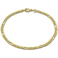 GoldDream Goldarmband GoldDream 19cm Armband Figaro diamantiert (Armband), Damen, Herren Armband (Figaro) ca. 19cm, 333 Gelbgold - 8 Karat, Farbe von GoldDream