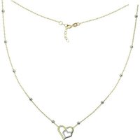 GoldDream Goldkette GoldDream Damen Halskette Herzen (Collier), Damen Colliers Halskette 42cm bis 44cm, 333 Gelbgold - 8 Karat (Herzen von GoldDream