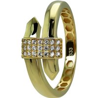 GoldDream Goldring GoldDream Gold Ring Glamour Gr.54 (Fingerring), Damen Ring Glamour, 54 (17,2), 333 Gelbgold - 8 Karat, gold, weiß von GoldDream