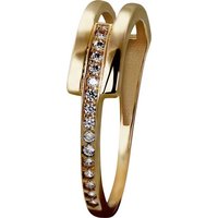 GoldDream Goldring GoldDream Gold Ring Gr.54 Zirkonia weiß (Fingerring), Damen Ring Apart aus 333 Gelbgold - 8 Karat, Farbe: gold, weiß von GoldDream