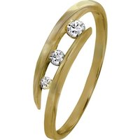 GoldDream Goldring GoldDream Gold Ring Gr.60 3er Zirkonia (Fingerring), Damen Ring 3er Zirkonia aus 333 Gelbgold - 8 Karat, Farbe: gold, weiß von GoldDream