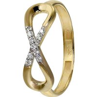 GoldDream Goldring GoldDream Gold Ring Infinity Gr.56 (Fingerring), Damen Ring Infinity aus 333 Gelbgold - 8 Karat, Farbe: gold, weiß von GoldDream