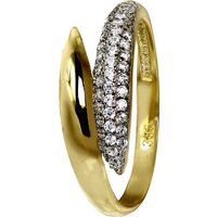 GoldDream Goldring GoldDream Gold Ring Loop Gr.54 Zirkonia (Fingerring), Damen Ring Loop aus 333 Gelbgold - 8 Karat, Farbe: gold, weiß von GoldDream