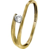 GoldDream Goldring GoldDream Gold Ring New Zirkonia Gr.54 (Fingerring), Damen Ring New aus 333 Gelbgold - 8 Karat, Farbe: gold, weiß von GoldDream