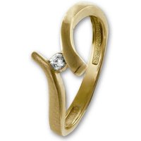 GoldDream Goldring GoldDream Gold Ring Wave Gr.54 (Fingerring), Damen Ring Echtgold, 333er Gelbgold gold, weiß Wave von GoldDream