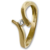 GoldDream Goldring GoldDream Gold Ring Wave Gr.58 (Fingerring), Damen Ring Echtgold, 333er Gelbgold gold, weiß Wave von GoldDream