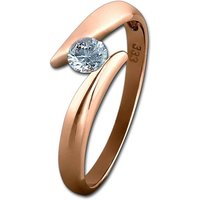 GoldDream Goldring GoldDream Goldring Gr.60 BigZirkonia (Fingerring), Damen Ring Echtgold, 333er Roségold, rose, weiß, Big Zirkonia von GoldDream