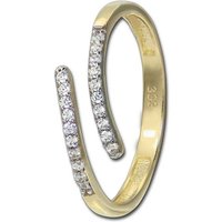 GoldDream Goldring GoldDream Ring Damen Gr. 60 Line 8K (Fingerring), Damen Ring Echtgold, 333er Gelbgold, gold, weiß, Line von GoldDream