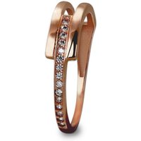 GoldDream Goldring GoldDream Zirkonia Ring Damen Gr. 54 (Fingerring), Damen Ring Echtgold, 333er Rosegold, rose, weiß, Apart von GoldDream