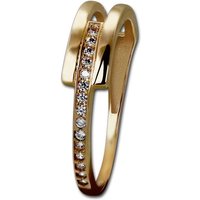 GoldDream Goldring GoldDream Zirkonia Ring Damen Gr. 56 (Fingerring), Damen Ring Echtgold, 333er Gelbgold, gold, weiß, Apart von GoldDream