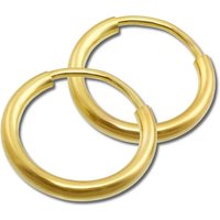 GoldDream Paar Creolen GoldDream Creolen 13mm Ohrring 333 (Creole), Damen Creolen Echtgold, 333er Gelbgold, gold von GoldDream