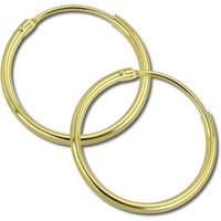 GoldDream Paar Creolen GoldDream Creolen 20mm Ohrring 333 (Creole), Damen Creolen Echtgold, 333er Gelbgold, gold von GoldDream