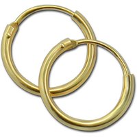 GoldDream Paar Creolen GoldDream Gold Creole 13mm Ohrring 8K (Creole), Damen Creolen Echtgold, 333er Gelbgold, gold von GoldDream