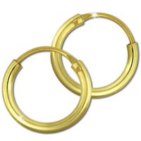 GoldDream Paar Creolen GoldDream Gold Ohrring Creolen 11mm (Creolen), Damen Creolen 333 Gelbgold - 8 Karat, Farbe: gold von GoldDream