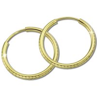 GoldDream Paar Creolen GoldDream Gold Ohrring Creolen 15mm (Creolen), Damen Creolen 333 Gelbgold - 8 Karat, Farbe: gold von GoldDream