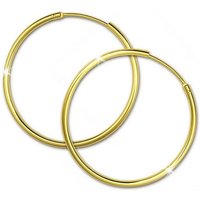 GoldDream Paar Creolen GoldDream Gold Ohrring Creolen 32mm (Creolen), Damen Creolen 333 Gelbgold - 8 Karat, Farbe: gold von GoldDream