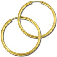 GoldDream Paar Creolen GoldDream Gold Ohrring Creolen 40mm (Creolen), Damen Creolen 333 Gelbgold - 8 Karat, Farbe: gold von GoldDream