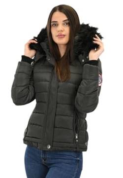 Golden Brands Selection Navahoo warme Damen Winter Jacke Parka Mantel Stepp Kurzjacke gefüttert B301, Anthrazit, M von Golden Brands Selection