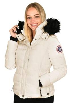 Navahoo warme Damen Winter Jacke Parka Mantel Stepp Kurzjacke gefüttert B301 [B301-Beige-Gr.XXL] von Golden Brands Selection