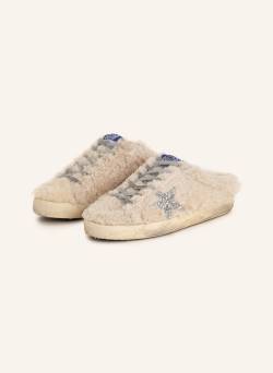 Golden Goose Pantoletten Mit Pailletten beige von Golden Goose