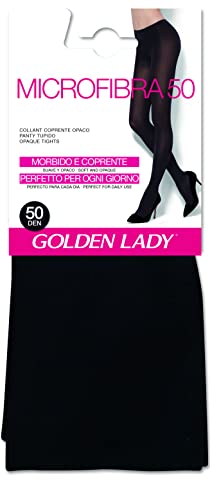 GOLDEN LADY Damen Mikrofaser 50 3 Paar Strumpfhose, Schwarz, S (3er Pack) von Golden Lady