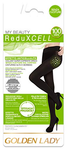 Goldenlady Damen Reduxcell 100 2p Halterlose Strümpfe, 100 DEN, Schwarz (Nero 099a), X-Large (Herstellergröße: 5 – XL) (2er Pack) von Golden Lady