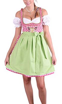 Dirndl Set Trachtenkleid 481GT Pink Weiß kariert 34 von Golden Trachten