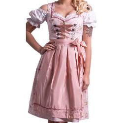 Dirndl Set Trachtenkleid Rose feingeblümt 538GT (36) von Golden Trachten