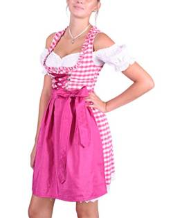 Dirndl Trachtenkleid Set 3tlg. 386gt Rosa&Weiss kariert 34 von Golden Trachten