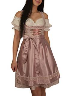 Golden Trachten Dirndl Set Trachtenkleid Pastelviolett fein geblümt Gr 34 bis 42 522GT (34) von Golden Trachten