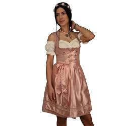 Golden Trachten Dirndl Set Trachtenkleid Rosa Weiß gepunktet Gr 34 bis 42 517GT (34) von Golden Trachten