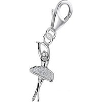 Goldene Hufeisen Charm-Einhänger Tänzerin Ballerina Zirkonia Charm Anhänger 925 Sterling Silber (1 Stück, inkl. Etui), Rhodiniert von Goldene Hufeisen