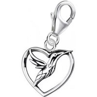 Goldene Hufeisen Charm Herz Herz Vogel Karabiner Charm Anhänger 925 Sterling Silber Damen Herren von Goldene Hufeisen