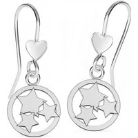 Goldene Hufeisen Paar Ohrhaken Sterne Herz Ohrringe 925 Silber Ohrhänger, anlaufgeschützt von Goldene Hufeisen