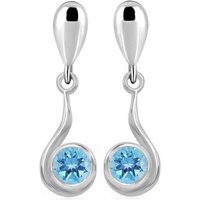 Goldene Hufeisen Paar Ohrstecker Damen echter Blautopas Ohrstecker 925 Sterlingsilber mit Edelsteine, Edelsteinschmuck für Damen von Goldene Hufeisen