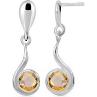 Goldene Hufeisen Paar Ohrstecker Damen echter Citrin Ohrstecker 925 Sterlingsilber mit Edelsteine, Edelsteinschmuck für Damen von Goldene Hufeisen