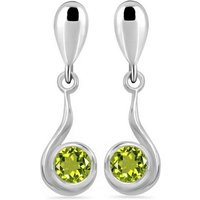 Goldene Hufeisen Paar Ohrstecker Damen echter Peridot Ohrstecker 925 Sterlingsilber mit Edelsteine, Edelsteinschmuck für Damen von Goldene Hufeisen