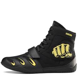 Unisex Boxing Shoe,Boxschuhe für Jugendliche,rutschfeste Ringerstiefel,bequem perfekt,atmungsaktive,rutschfest,Verschleißfest,3 Farben,Größe 35-47,Für Männer,Frauen,Jugend,Training,Kampf von GoldeneAmeisen