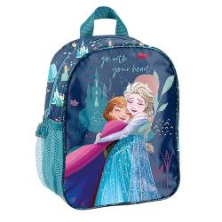 Goldkids Eiskönigin Frozen Rucksack Kinder Schultasche Kindergarten mit Aufdruck Kinderrucksack für Mädchen Kinder Geschenk inkl. leuchtende Anhänger von Goldkids