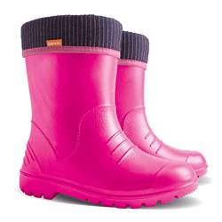 Kinder Gummistiefel Demar Dino Regenstiefel Kinderstiefel leichte Thermostiefel für Mädchen Jungen Kids (22/23, Rosa) von Goldkids