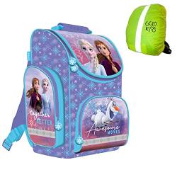 Kinderrucksack Rucksack Schulrucksack Ranzen Tornister Marvel Frozen Eiskönigin Motiv ab 1. Klasse Grundschule inkl Regenschutz von Goldkids