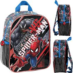 Spider-man Marvel Lizenz Ware Rucksack Kinder, Schultasche Kindergarten mit Aufdruck, Kinderrucksack für Jungen, Kinder Geschenk inkl. leuchtende Anhänger von Goldkids