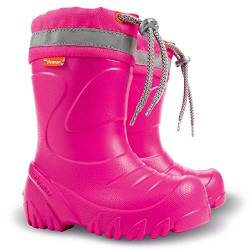 Ultra Leichte Gummistiefel Lammfell Gefüttert Winterstiefel Winterschuhe Mammut (34/35, Rosa) von Goldkids